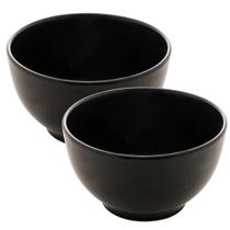 2 Tigela Bowl Japones Melamina 650ml Oriental Preto