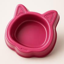 2 Tigela Comedouro Bebedouro Pet Gato Carinha de Gato FaceCat 130ml Raso
