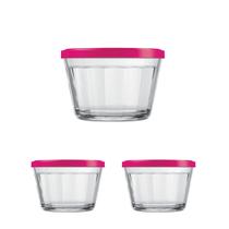 2 Tigela Vidro Americano Tampa Plastica Sortida 150ml Nadir 2 Tigela Vidro Americano Tampa Plastica Sortida 150ml Nadir