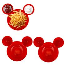 2 Tigelas Bowl Ratinho Pote Petiscos Festa Mouse Vermelha 2 Tigelas Bowl Ratinho Pote Petiscos Festa Mouse Vermelha