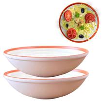 2 Tigelas Bowl Redonda em Melamina Luxo 600ml