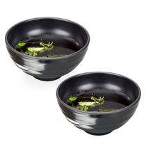 2 Tigelas Bowls 16cm Preto 100% Melamina Gourmet Mix