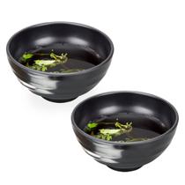 2 Tigelas Bowls 16cm Preto 700ml Melamina Gourmet Mix 2 Tigelas Bowls 16cm Preto 700ml Melamina Gourmet Mix