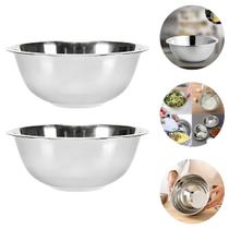2 Tigelas Cumbuca Bacia Saladeira Grande De Aço Inox 4L 2 Tigelas Cumbuca Bacia Saladeira Grande De Aço Inox 4L