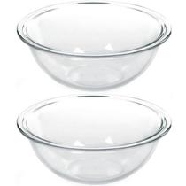 2 Tigelas de Vidro Marinex Plus Astral 1,5L Potes Redondos Transparentes Bowls sem Tampa