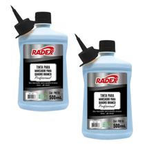 2 Tinta para Marcador Quadro Branco Cores 500ml Radex