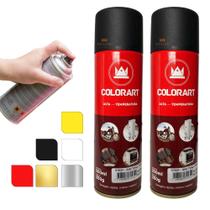 2 Tinta Spray Alta Temperatura Motor Escapamento Forno 600 Graus