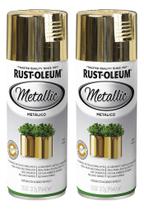 2 Tinta Spray Metálica Rust Oleum Decorativa Metallic Cores