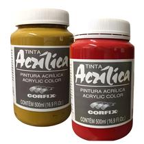 2 Tintas Acrílicas Corfix para Tela G2 500ml - Escolha a Cor