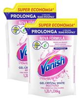 2 Tira Manchas Vanish Multiuso Crystal White Sem Cloro 1,2l