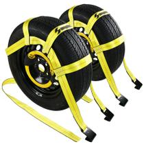 2 Tiras Tow Dolly Basket para Rodas de Carro (14-19")