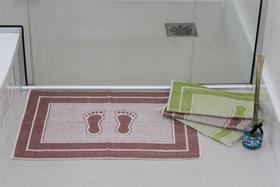 2 Toalha Piso Banheiro Grosso Jacquard GROSSA 45x70 cm