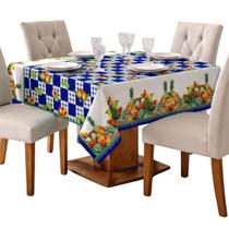 2 Toalhas de Mesa 4 Cadeiras Oxford 1,45M x 1,45M para Cozinha Várias Estampas Quadrada