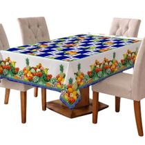 2 Toalhas de Mesa 6 Cadeiras Grande Oxford 1,45M x 2,10M para Cozinha Várias Estampas Kit 2 Retangular