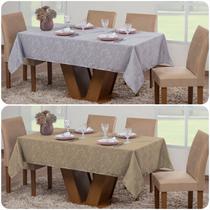 2 Toalhas De Mesa Luxo Retangular 8 Lugares Jacquard Buffet Festas Decoração Restaurante Cozinha