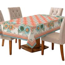 2 Toalhas de Mesa Retangular 6 Cadeiras 2,10M x 1,45M Estampada Grande Oxford Festa Buffet