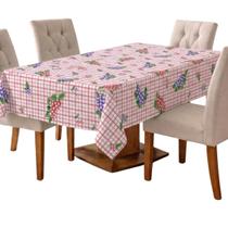 2 Toalhas de Mesa Retangular 8 Cadeiras 2,50M x 1,45M Estampada Grande Oxford Festa Buffet