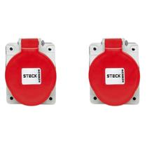 2 Tomada Embutir Newkon 16A 3P+N+T Steck 380/440V IP44 VM 2 Tomada Embutir Newkon 16A 3P+N+T Steck 380/440V IP44 VM