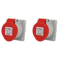 2 Tomada Embutir Newkon 16A 3P+T Steck 380/440V IP44 N4046 2 Tomada Embutir Newkon 16A 3P+T Steck 380/440V IP44 N4046