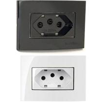 2 Tomada Móvel 3 Pinos 10a Madeira Embutir Painel Margirius