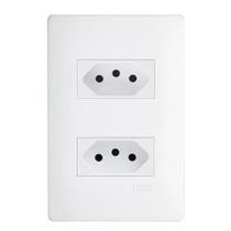 2 Tomadas 20a 250 Volts Com Placa Habitat - 2310 - Fame 2 Tomadas 20a C-placa Habit Fame 2310 .