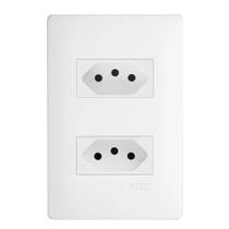 2 Tomadas 20A 250 Volts com Placa Habitat - 2310 - FAME