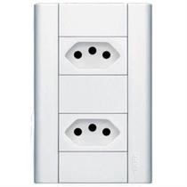 2 Tomadas 20a 250 Volts Com Placa Modulare - 1434 - Fame 2 Tomadas 20a C-placa Modular Fame 1434.