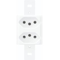 2 Tomadas 2P+T 10A 250 Volts Distanciadas Blanc - 1337 - FAME 2 Tomadas 2P+T 10A 250 Volts Distanciadas Blanc - 1337 - FAME