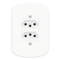 2 Tomadas 2p+t 10a 250 Volts Distanciadas Blanc - 1353 - Fame 2 Tomadas 10a C-placa Blanc 1353 Fame