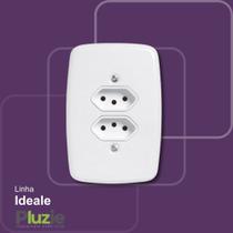2 Tomadas 2P+T 10A C/Placa 4x2 Branca Ideale Pluzie 2 Tomadas 2P+T 10A C/Placa 4x2 Branca Ideale Pluzie