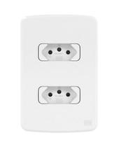 2 Tomadas 2P+T 10A + Placa e Suporte 4x2 Composé BR Weg