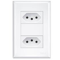 2 Tomadas 2P+T Distanciados 10A 250 Volts Evidence - 2915 - FAME