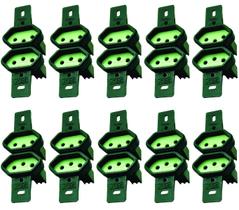 2 Tomadas Distanciadas 2 P+T 20a Sem Placa Prata Radial c/10