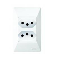 2 Tomadas Fame 2P+T 20A/250V Distanciadas 1408 2 Tomadas Fame 2P+T 20A/250V Distanciadas 1408