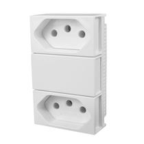 2 Tomadas Separadas 10A 250V - Linha Slim Monobloco - ILUMI 86120