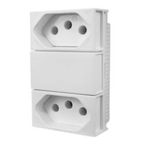 2 Tomadas Separadas 20A 250V - Linha Slim Monobloco - Ilumi 86121