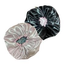 2 Touca de Cetim Grande / Box Braids Dupla Face com Regulador + 2 xuxinha