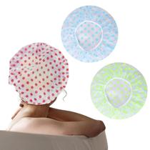 2 Toucas De Banho Premium Plástica Impermeável Com Elástico Reutilizável