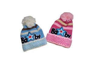 2 Toucas De Frio Gorro Bebê Infantil Boina Menina