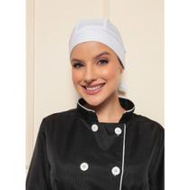 2 Toucas Unissex Chef Bandana Palermo Branco