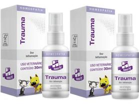 2 Trauma Terapia P/ Traumatismos Homeopet 30ml Cães E Gatos