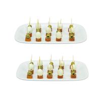 2 Travessa Bandeja Retangular 30cm 100% Melamina Gourmet Mix