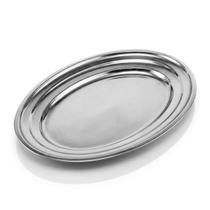 2 Travessa Oval Inox Rasa Pequena 21cm Multiuso 2 Travessa Oval Inox Rasa Pequena 21cm Multiuso