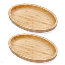 2 Travessas Bambu Oval 23x15cm Bandeja Multiuso Servir Decorar Petisqueira Plasvale 2 Travessas Bambu Oval 23x15cm Bandeja Multiuso Servir Decorar Petisqueira Plasvale