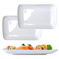 2 Travessas Bandeja Retangular Melamina Servir Buffet 22cm