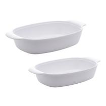 2 Travessas De Melamina Não Quebra Resistente 32cm e 23cm 2 Travessas De Melamina Não Quebra Resistente 32cm e 23cm