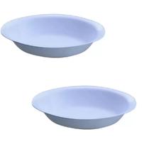 2 Travessas Funda em Melamina Oval Branca 23cm Saladeira 2 Travessas Funda em Melamina Oval Branca 23cm Saladeira
