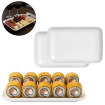 2 Travessas Melamina 24,5cm Bandeja Petisqueira Premium
