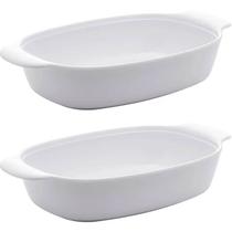 2 Travessas Melamina Branca com Alças 31,5cm Milão Lyor para Servir Guarnições Arroz 2 Travessas Melamina Branca com Alças 31,5cm Milão Lyor para Servir Guarnições Arroz