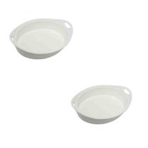 2 Travessas Ovais Caneladas 1,3 L De Melamina Bestfer 28cm 2 Travessas Ovais Caneladas 1,3 L De Melamina Bestfer 28cm